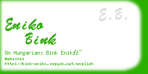 eniko bink business card